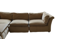 7 Piece Suede Modular Pit Sectional