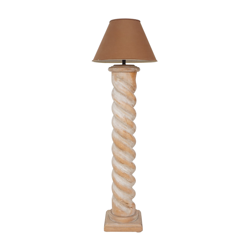 Italian Barley Twist Floor Lamp, 1950s