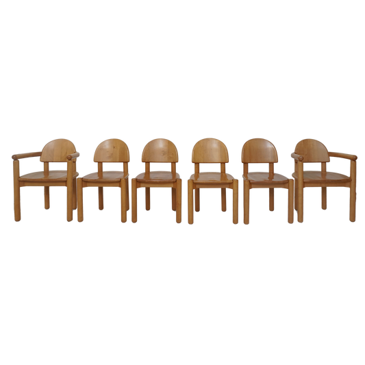 Set of 6 Beech Dining Chairs