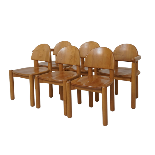 Set of 6 Beech Dining Chairs