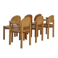 Set of 6 Beech Dining Chairs