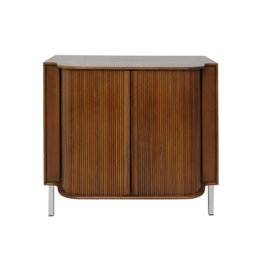 Tambour Midcentury Cabinet