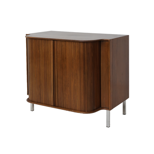 Tambour Midcentury Cabinet