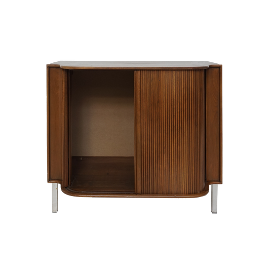 Tambour Midcentury Cabinet