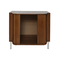 Tambour Midcentury Cabinet