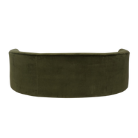 Curved Green Velvet Sofa