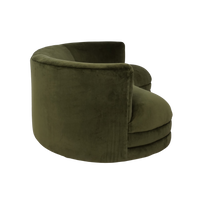 Curved Green Velvet Sofa