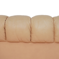 Leather Channel Back Loveseat