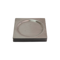 Set of 6 Stainless Steel Coasters