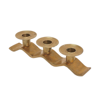 Wavy Brass Candle Holder
