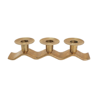 Wavy Brass Candle Holder