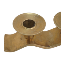 Wavy Brass Candle Holder