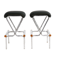 Pair of Tubular Bar Stools by Daystrom, 1970s