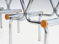 Pair of Tubular Bar Stools by Daystrom, 1970s