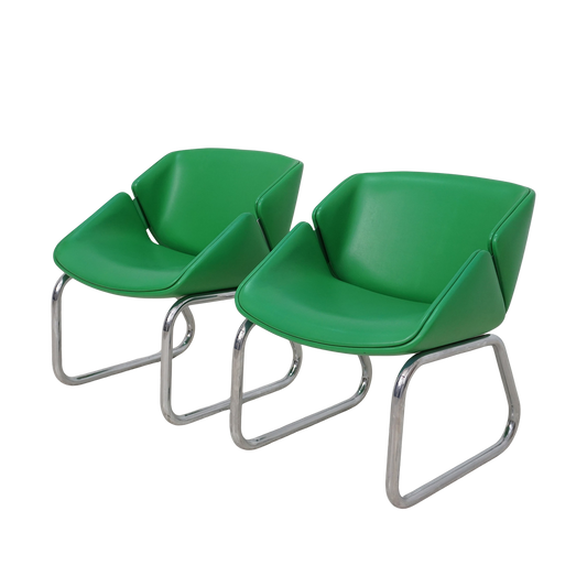 Pair of Postmodern Lounge Chairs by Thonet, 1980s