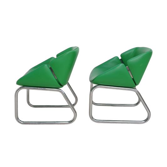 Pair of Postmodern Lounge Chairs by Thonet, 1980s