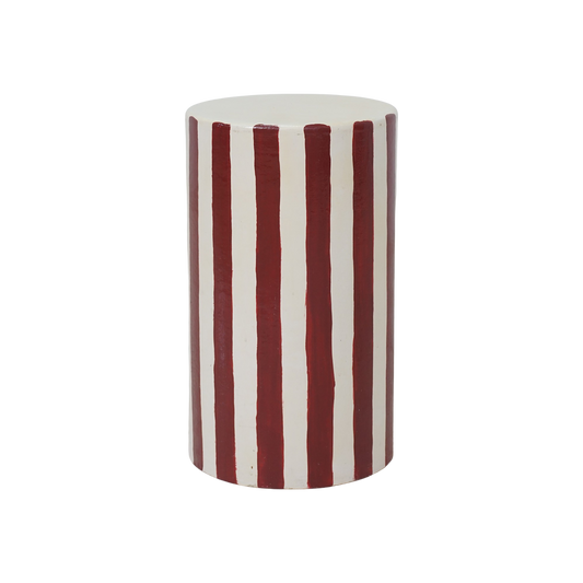 Painted Stripe End Table