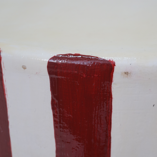 Painted Stripe End Table