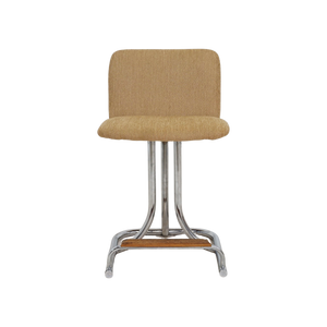 Set of 3 Tubular Chrome Swivel Barstools