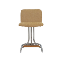 Set of 3 Tubular Chrome Swivel Barstools