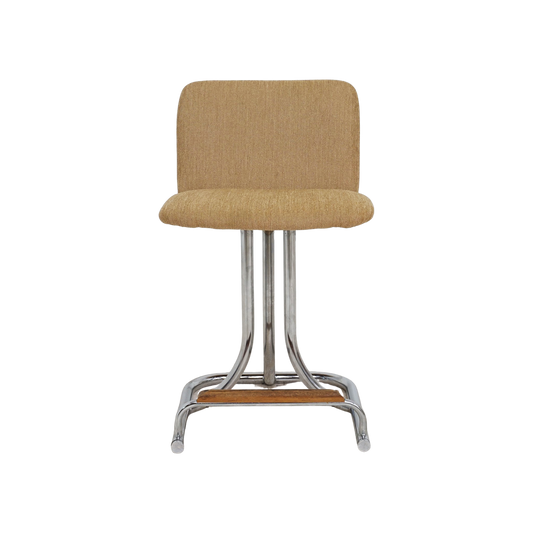 Set of 3 Tubular Chrome Swivel Barstools
