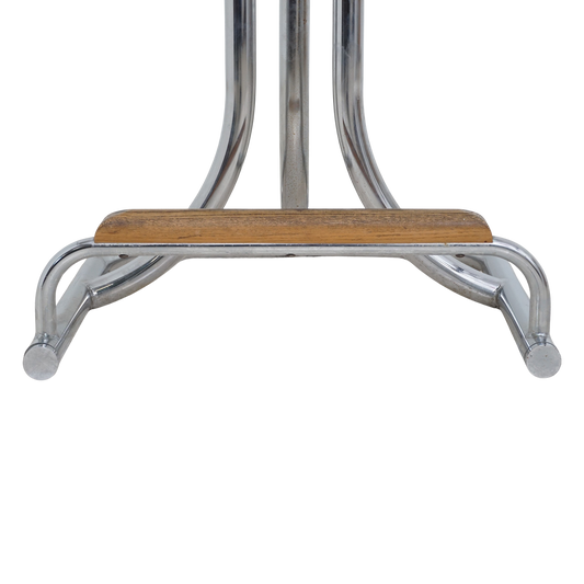 Set of 6 Tubular Chrome Swivel Barstools