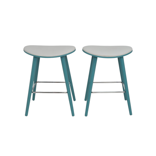 Pair of Teal Counter Stools