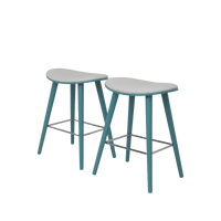 Pair of Teal Counter Stools