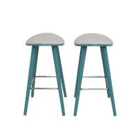 Pair of Teal Counter Stools