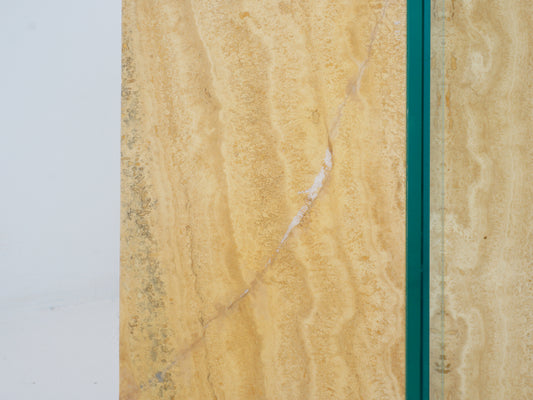 Stone Demilune Console Table, 1980s