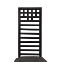 Set of 4 Geometric Ladder Back Chairs