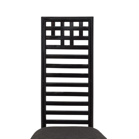 Set of 4 Geometric Ladder Back Chairs