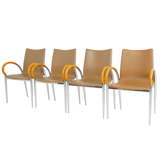 Set of 4 Chairs by Loewenstein, 1970s