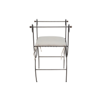 Metal Scroll Curule Bench