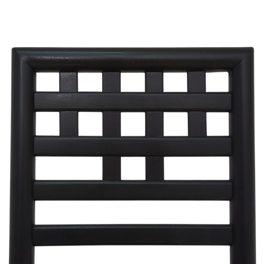 Set of 4 Geometric Ladder Back Chairs