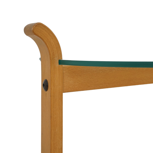 Danish Beech and Glass Two-Tier Table