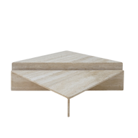 Modernist Travertine Coffee Table