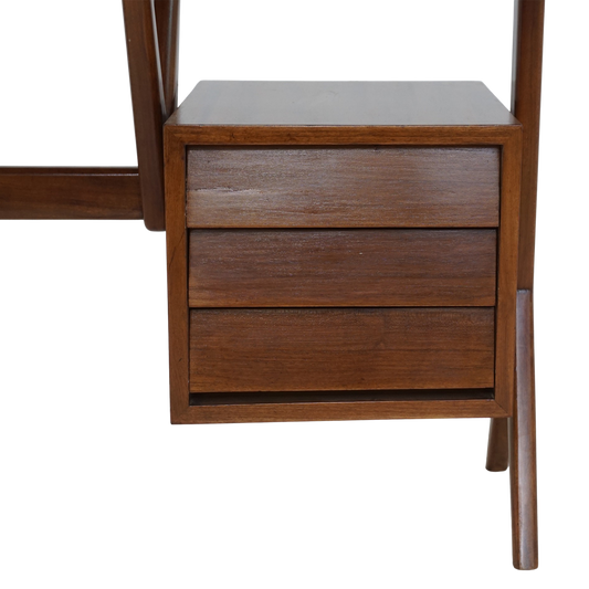 Midcentury Mahogany X-Frame Desk