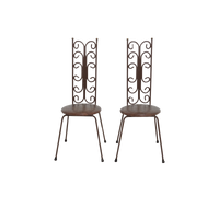 Pair of Iron Scroll Side Chairs