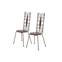 Pair of Iron Scroll Side Chairs