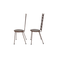 Pair of Iron Scroll Side Chairs