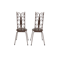 Pair of Iron Scroll Side Chairs
