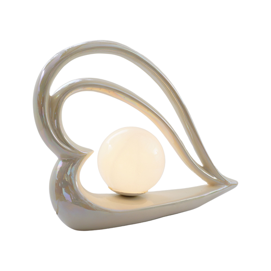 Iridescent Heart Lamp, 1980s