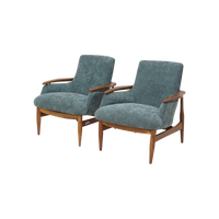 Pair of Danish Walnut Lounge Chairs