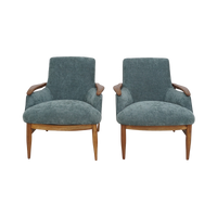 Pair of Danish Walnut Lounge Chairs
