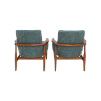 Pair of Danish Walnut Lounge Chairs