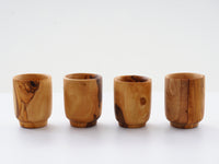 Set of 4 Olive Wood Cups