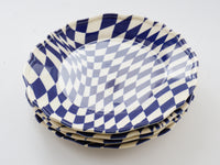 Set of 4 Checked Plates