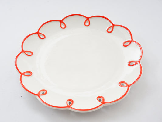 Set of 4 Doily Trim Plates