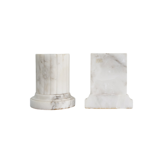 Pair of Marble Column Bookends
